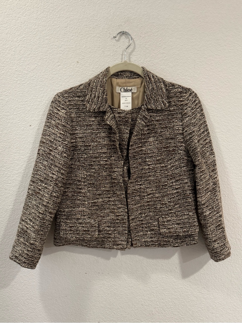 Chloé Tweed Jacket Size 36/ US Size 4/Small